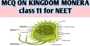 MCQ ON KINGDOM MONERA class 11 for NEET